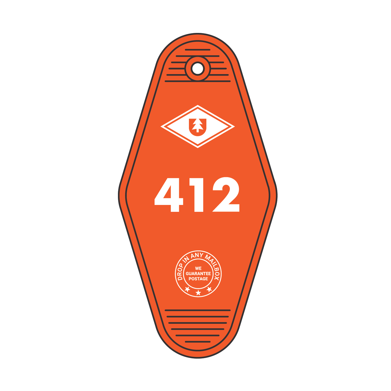 412 Motel Key Sticker